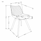 Krzesło tapicerowane K520 - ciemny popiel krzesło tapicerowane k520 - ciemny popiel