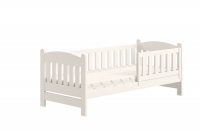 Łóżko dziecięce drewniane Alvins z szufladami - 70x140 / biały Łóżko dziecięce drewniane Alvins z szufladami - 70x140 / biały