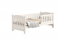 Łóżko dziecięce drewniane Alvins z szufladami - 70x140 / biały Łóżko dziecięce drewniane Alvins z szufladami - 70x140 / biały