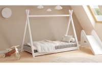 Łóżko dziecięce drewniane domek Tipi -  90x180 / biały Łóżko dziecięce drewniane domek Tipi -  90x180 / biały