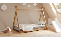 Łóżko dziecięce drewniane domek Tipi - 80x160 / dąb Łóżko dziecięce drewniane domek Tipi - 80x160 / dąb