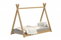 Łóżko dziecięce drewniane domek Tipi - 90x180 / dąb Łóżko dziecięce drewniane domek Tipi - 90x180 / dąb