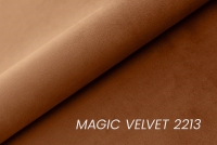 Łóżko kontynentalne Misel 140x200 z pojemnikiem - rudy welur Magic Velvet 2213 / nogi wenge Łóżko kontynentalne Misel 140x200 z pojemnikiem - rudy welur Magic Velvet 2213 / nogi wenge