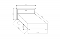 Łóżko sypialniane Santori 140x200 cm Łóżko sypialniane Santori 140x200 cm