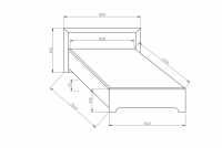 Łóżko sypialniane Santori 160x200 cm Łóżko sypialniane Santori 160x200 cm