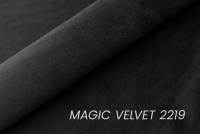 Łóżko tapicerowane Misel 140x200 - czarny welur Magic Velvet 2219 / nogi wenge Łóżko tapicerowane Misel 140x200 - czarny welur Magic Velvet 2219 / nogi wenge