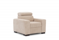 Fotel wypoczynkowy z regulowanym zagłówkiem Modeno jasny fotel wypoczynkowy Modeno 