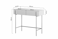 Toaletka Malmi 100 cm z szufladami - kaszmir / crema bianca / złote nóżki Toaletka Malmi 100 cm z szufladami - kaszmir / crema bianca / złote nóżki