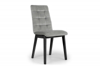 Krzesło drewniane Platinum 4 z tapicerowanym siedziskiem - szary Salvador 17 / czarne nogi szare krzesło na czarnych nogach
