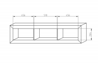 Półka Santori z wnękami 160 cm Półka Santori z wnękami 160 cm