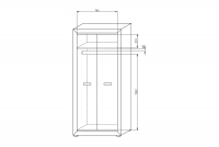 Szafa Santori dwudrzwiowa 90 cm Szafa Santori dwudrzwiowa 90 cm