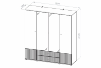 Szafa z lustrem Jamuzi 23 - 150 cm - kaszmir Szafa z lustrem Jamuzi 23 - 150 cm - kaszmir