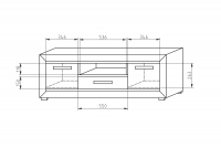 Szafka dwudrzwiowa RTV Santori 140 cm Szafka dwudrzwiowa RTV Santori 140 cm