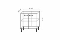 Szafka kuchenna dolna Leonardi 80D 2F dwudrzwiowa - jodełka / antracyt Szafka kuchenna dolna Leonardi 80D 2F dwudrzwiowa - jodełka / antracyt