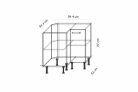 Szafka kuchenna dolna Leonardi 90x90 ND 2F narożna - jodełka / antracyt Szafka kuchenna dolna Leonardi 90x90 ND 2F narożna - jodełka / antracyt