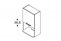 Szafka kuchenna wisząca Kammono F11 WM60.1/100 pod zabudowę mikrofalówki wolnostojącej Szafka kuchenna wisząca Kammono F11 WM60.1/100 pod zabudowę mikrofalówki wolnostojącej