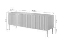 Szafka RTV Nicole 150 cm na metalowych nogach z szufladą - szałwia / złote nóżki Szafka RTV Nicole 150 cm na metalowych nogach z szufladą - szałwia / złote nóżki