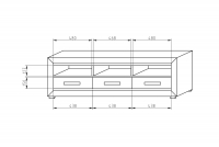 Szafka RTV Santori z szufladami 160 cm Szafka RTV Santori z szufladami 160 cm