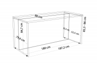 Wyspa Kuchenna KAMMONO 180cm - marmur biały / lamele karmel Wyspa Kuchenna KAMMONO 180cm - marmur biały / lamele karmel