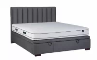 Łóżko kontynentalne z pojemnikiem Misel - 160x200 szare łóżko sypialniane 160 Misel 