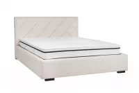Łóżko tapicerowane sypialniane z pojemnikiem Tiade - 160x200 jasne łóżko sypialniane Tiade  