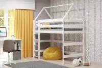 Łóżko dziecięce domek antresola Comfio - biały, 80x180 Łóżko dziecięce domek antresola Comfio - biały