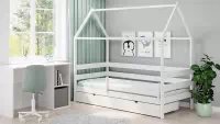 Łóżko dziecięce domek parterowe Comfio - biały, 80x160 Łóżko dziecięce domek parterowe Comfio - biały
