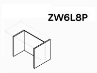 Wyspa Kuchenna KAM ZW6L8P - obudowa z przegrodą bez blatu - supermat wyspa kuchenna kam 