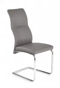 Krzesło tapicerowane Arco - ekoskóra popielata / chrom Krzesło tapicerowane Arco - ekoskóra popielata / chrom