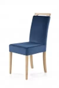 Krzesło tapicerowane Clarion - dąb miodowy / granatowy welur Monolith 77 Krzesło tapicerowane Clarion - dąb miodowy / granatowy welur Monolith 77
