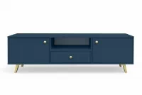 Szafka RTVSiena z szufladą 160 cm - ciemny błękit Dwudrzwiowa szafka RTV Siena z szufladą 160 cm - ciemny błękit