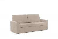 Sofa do półkotapczanu Elegantia 160 cm - Crown 2 Beige beżowa sofa z minimalistycznym stylu 