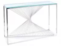 KONSOLKA FLAME C TRANSPARENTNY/SREBRNY 120X40 konsolka flame c transparentny/srebrny 120x40