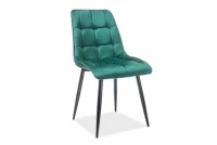Krzesło Chic Velvet - zielony bluvel 79 / czarny Krzesło Chic Velvet - zielony bluvel 79 / czarny