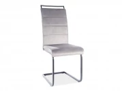 Krzesło tapicerowane H441 Velvet - szary / czarne nogi Krzesło tapicerowane H441 Velvet - szary / czarne nogi