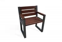 Krzesło ogrodowe Nowoczesne z podłokietnikami - palisander krzesło ogrodowe