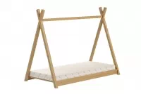 Łóżko dziecięce drewniane domek Tipi - 80x180 / dąb Łóżko dziecięce drewniane domek Tipi - 80x180 / dąb