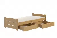 Łóżko dziecięce parterowe Sandio z szufladami - 80x160 / dąb Łóżko dziecięce parterowe Sandio z szufladami - 80x160 / dąb