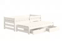Łóżko dziecięce parterowe wysuwane Alis - 90x180 / biały Łóżko dziecięce parterowe wysuwane Alis - 90x180 / biały