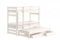 Łóżko dziecięce piętrowe wysuwane Alis - 80x180 / biały Łóżko dziecięce piętrowe wysuwane Alis - 80x180 / biały
