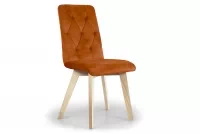 Krzesło tapicerowane Modern 5 na drewnianych nogach - rudy Salvador 14 / nogi buk rude krzesło na bukowych nogach