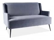 SOFA GEMMA VELVET SZARY BLUVEL 14 / CZARNY sofa  gemma velvet szary bluvel 14 / czarny