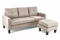 Sofa Gerson 180 cm z podnóżkiem - beżowy Sofa Gerson 180 cm z podnóżkiem - beżowy