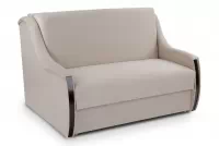 Sofa rozkładana Amerykanka Kuga 105 - beżowy welur hydrofobowy Salvador 2 / ciemny brąz  Sofa rozkładana Amerykanka Kuga 105 - beżowy welur hydrofobowy Salvador 2 / ciemny brąz 