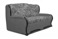 Sofa rozkładana do salonu Fryderyk III - szara tkanina wzór Luna / wenge Sofa rozkładana do salonu Fryderyk III -  szara tkanina wzór Luna / wenge