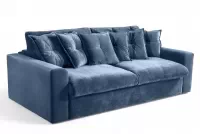 Sofa rozkładana do salonu Sofia - niebieski plusz Sorriso 15 Sofa rozkładana do salonu Sofia - niebieski plusz Sorriso 15