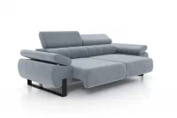 Sofa trzyosobowa z elektrycznie wysuwanym siedziskiem Verica III  elekrtyczna sofa z metalowymi nóżkami 