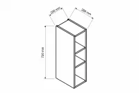 Szafka kuchenna wisząca z półkami Brit WO20 - biała Szafka kuchenna wisząca z półkami Brit WO20 - biała