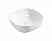 Umywalka nablatowa ceramiczna SMILE 40 kwadratowa umywalka do łazienki 