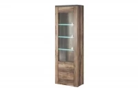 Witryna jednodrzwiowa Larona 05 - satin nussbaum / touchwood witryna z led